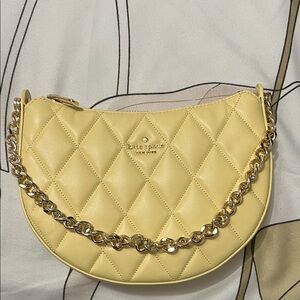 Kate Spade Lemon Quilted Shoulder Bag with Chain